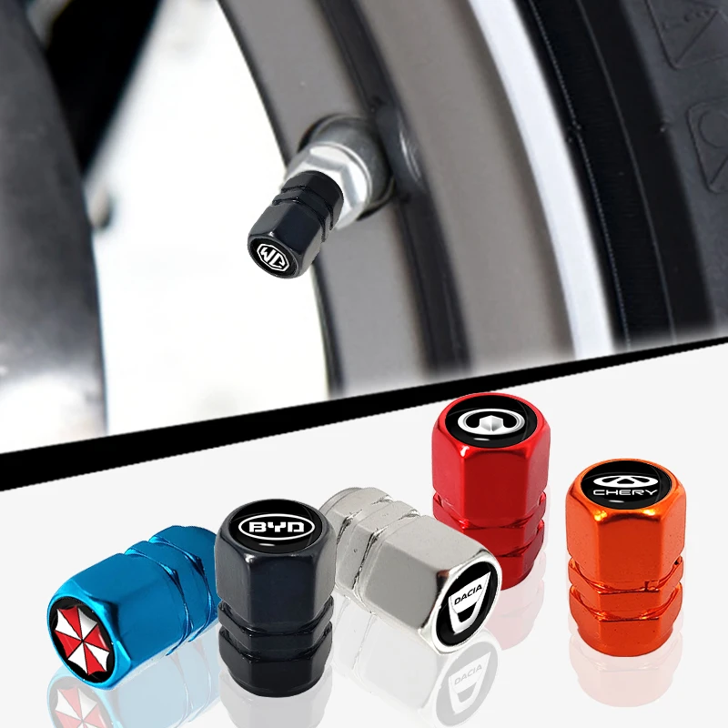 

4pcs Metal Car Badges Wheel Tire Valve Caps Covers for Ford Mustang 2015 2017 2018 Accessories Car Styling