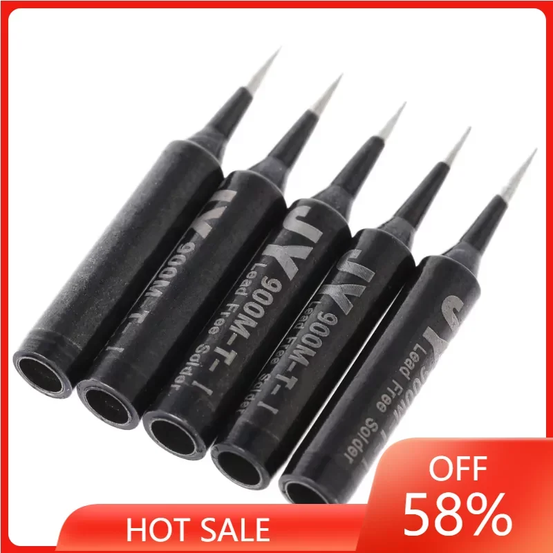 

5 Pcs Lead Free Replacement Soldering Solder Iron Tips 900M-T-I For Hakko Saike 936 852d+ 909D