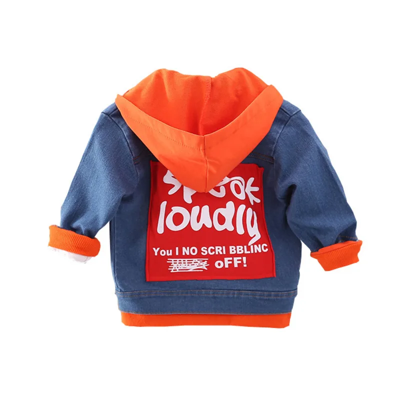 

New Spring Autumn Baby Girls Clothes Children Boys Fashion Letter Hooded Jacket Toddler Casual Costume HD028