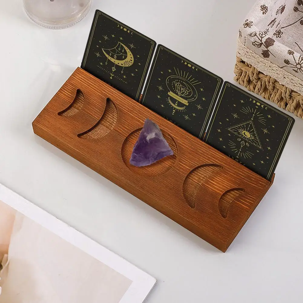

Wood Tarot Card Stand Wood Cards Display Base Stand Tarot Accessories Altar Supplies Divination Tools For Witchy Room Decor Z0n1