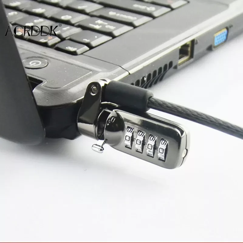 

Notebook Laptop Combination Lock Security Cable 4 Digit Password Protections Anti Theft Device FC