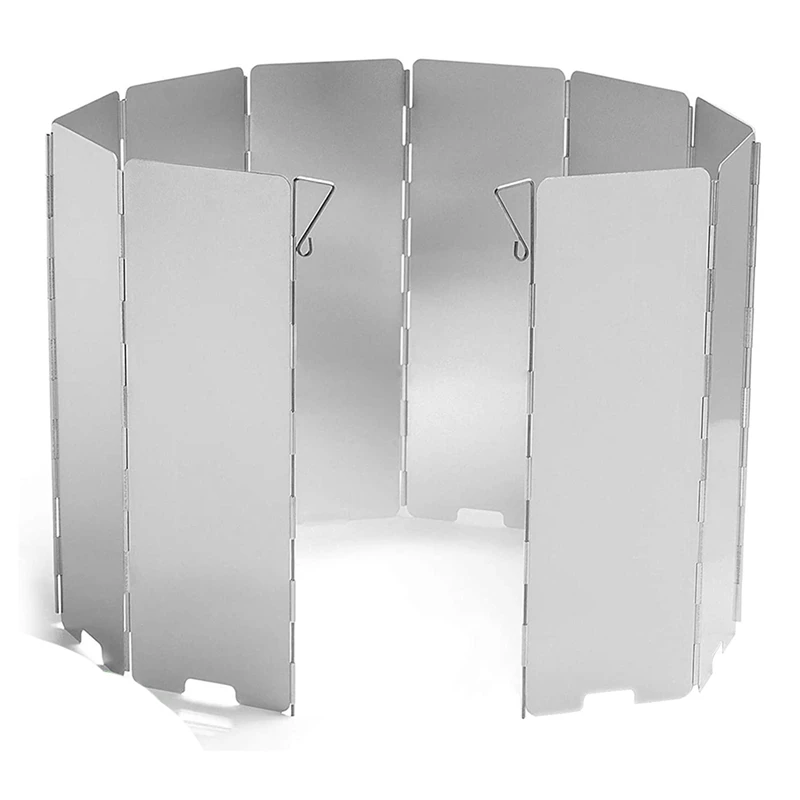 

Foldable Camping Windscreen -Camping Stove Wind Shield -Camping Wind Shield For Gas Stove,For Backpack Camping,10 Plates