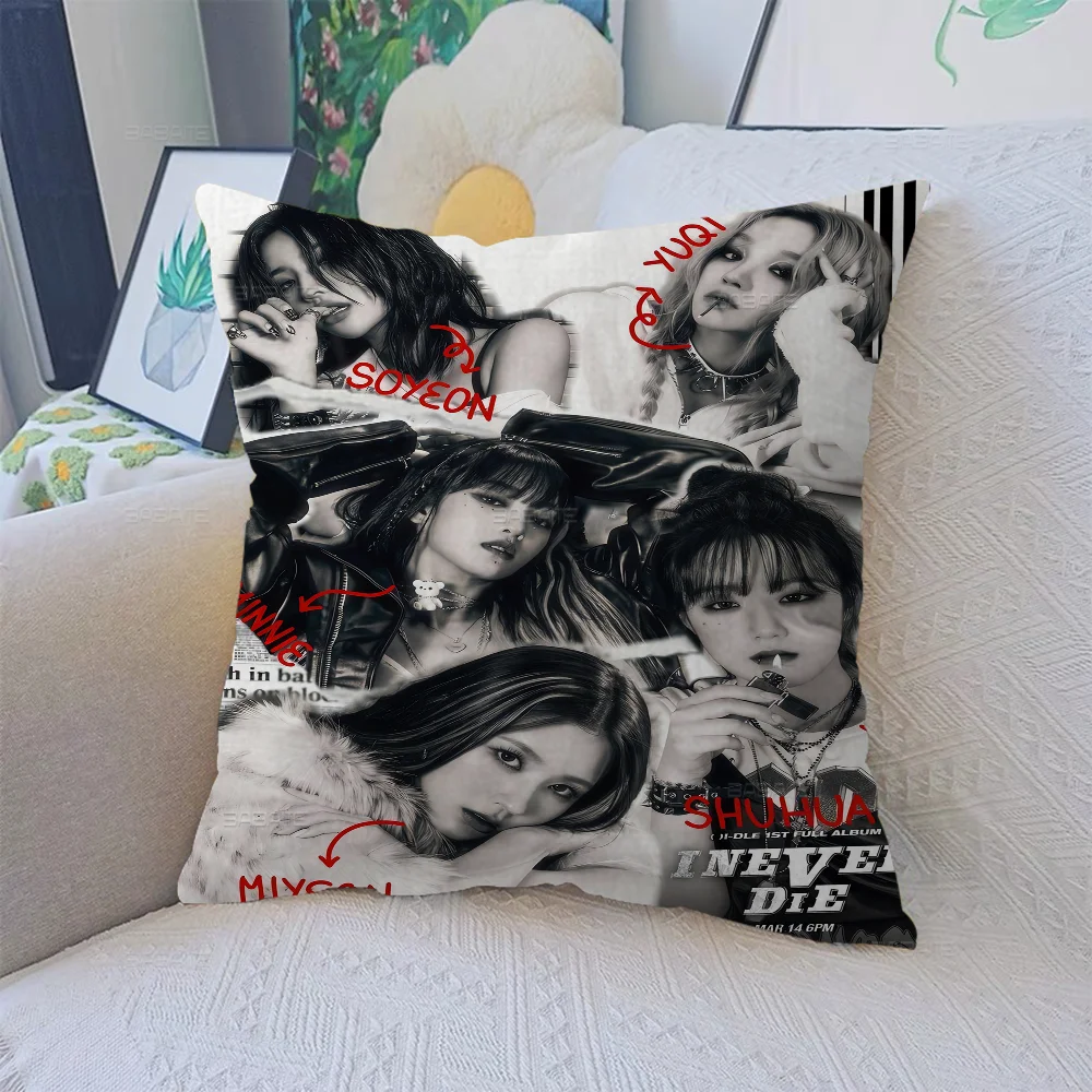 Kpop (G)I-DLE Stitch Lucky Dragon наволочка для дивана украшение дома и комнаты детский подарок