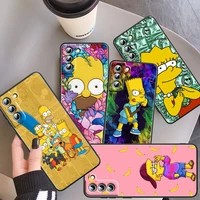 disney family the simpsons case for samsung galaxy s22 s21 s20 fe s10 s10e s9 s8 plus ultra pro lite s7 edge black phone cover