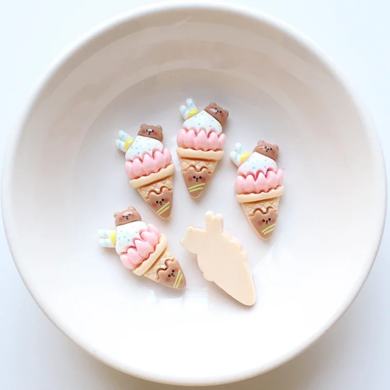 10 шт. мультяшный банан Мороженое медведь искусственный торт животное шпилька для