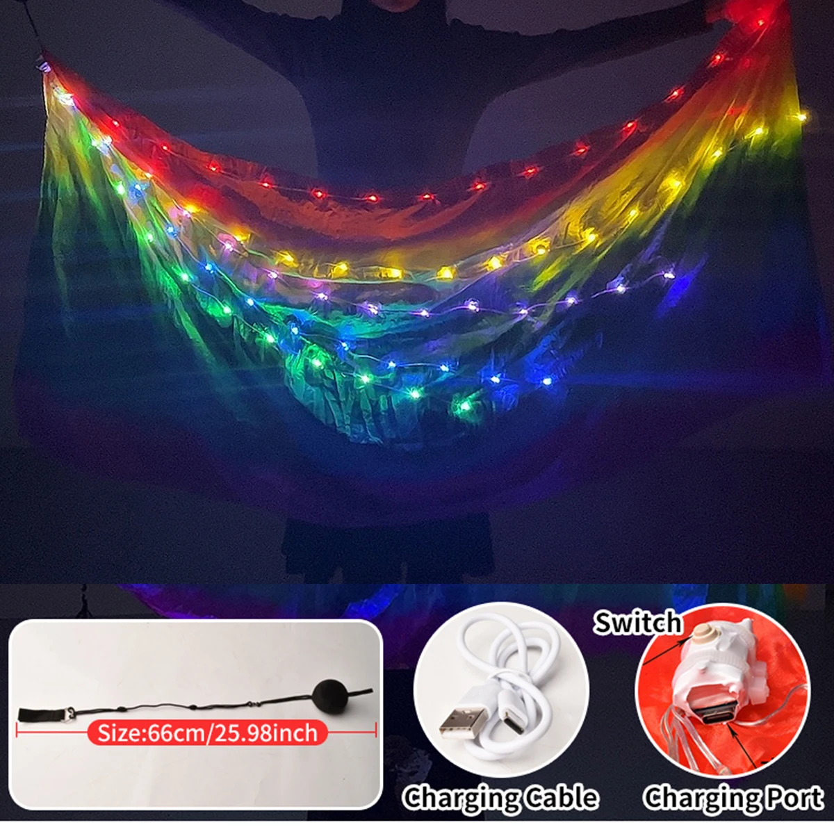 Танцевальный шар для живота Шелковый танцевальный 1 комплект