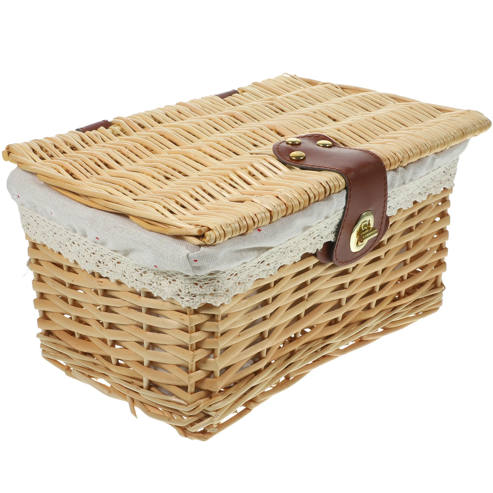 

Woven Desktop Basket Sundry Storage Bin Container Multipurpose Organizer Toy Books Sundries Rattan