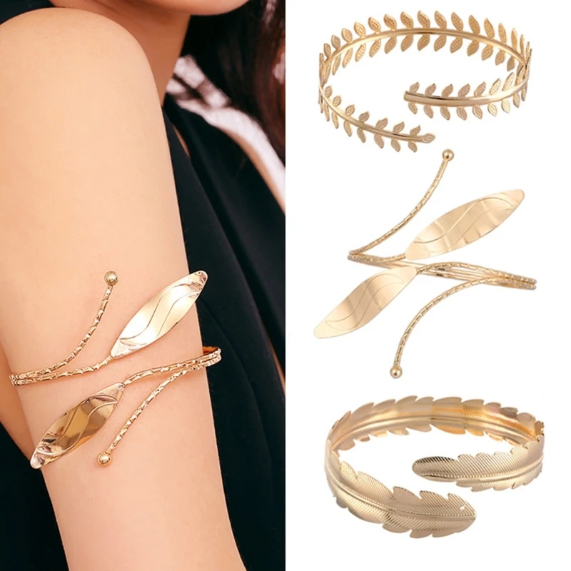 

Arm Bracelet for Women Girl Gold Mental Open Upper Arm Bangle Bracelet Simple Adjustable-Armlet Armband Baroque Arm Cuff DXAA