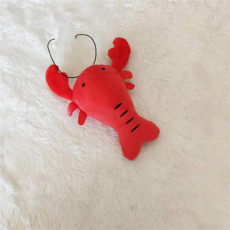 

16cm Long Dog Toy New Style Sounding Toy Funny Durable Dogs Supplies Squeak Plush Toy Red Molar Training Toy Household Crayfish