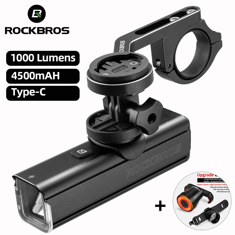 

Велосипедная передняя фара ROCKBROS, 4500 лм, мАч, IPX6