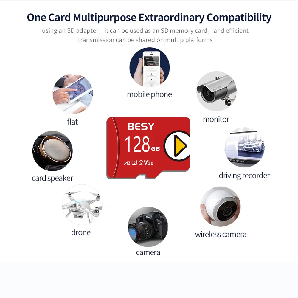 

Memory Portable SD TF Card 128GB 64GB 256GB High Speed Flash Memory Class10 Mobile TF Card