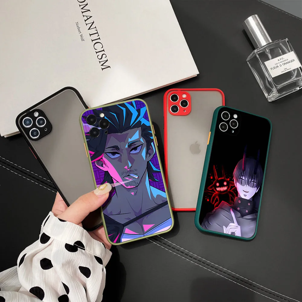 Чехол для телефона iphone 16 15 14 Pro Max 7 8 Plus 11 12 13 Mini XR XSMax 16Pro Black Clover Mimosa Anime Matte Translucent Cover
