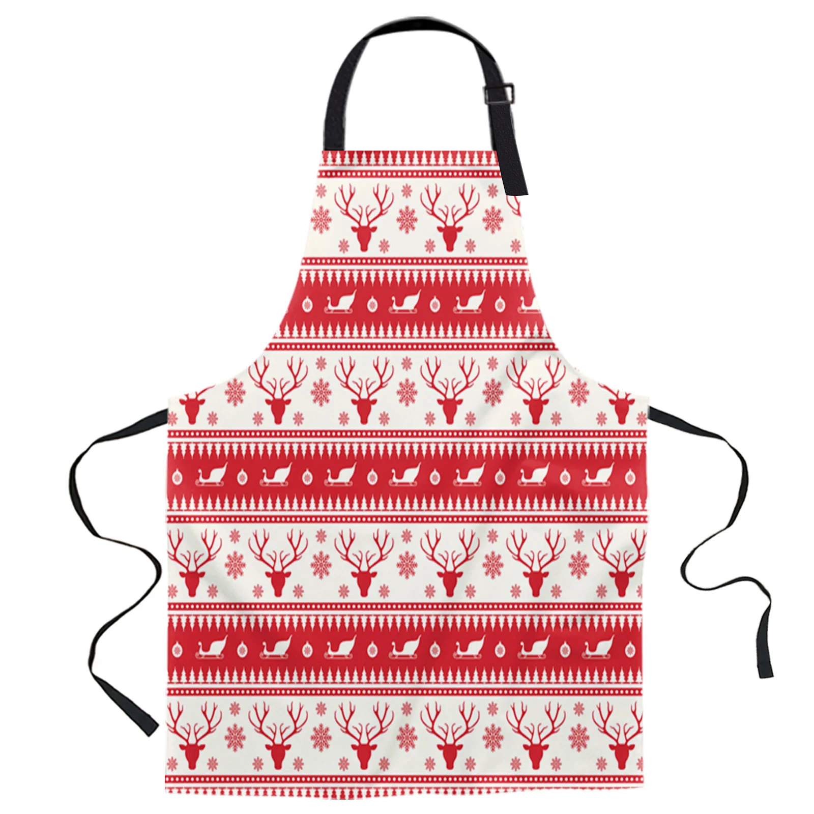

Кухонный передник Женский, с рождественскими изображениями лося, снежинок, водонепроницаемый