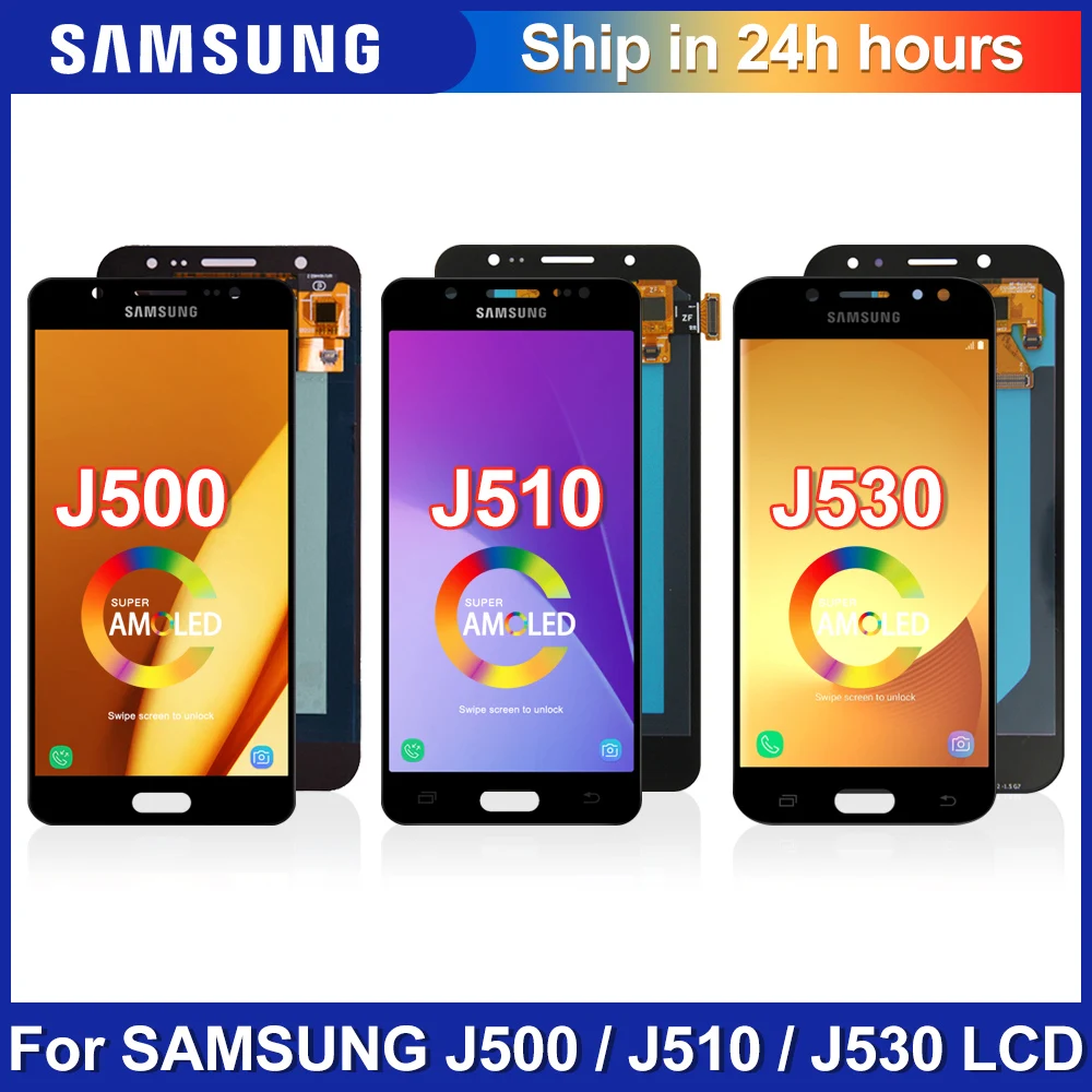 100% протестированный Super AMOLED для Samsung J5 Pro 2017 J530 ЖК-дисплей 2016 J510 ЖК-сенсорный