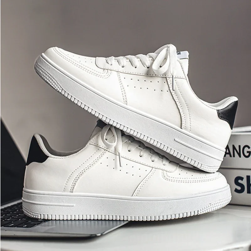 Новинка 2024 кожаная мужская повседневная обувь уличная спортивная на плоской