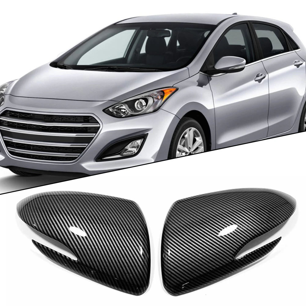 

Car Carbon Fiber Cover Trim For Hyundai Elantra I30 2016 - 2019 Side Door Rearview Turning Mirror Carbon Car Accessories