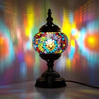handcrafted turkish mosaic table lamp art vintage romantic mosaicdesktop decorative lights nightstand night light