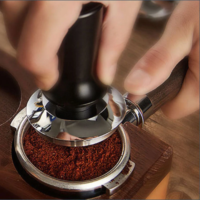 

49/51/53/58MM Adjustable Coffee Tamper Constant Pressure Espresso Distributor Stainless Steel Force Powder Hammer Press 2022