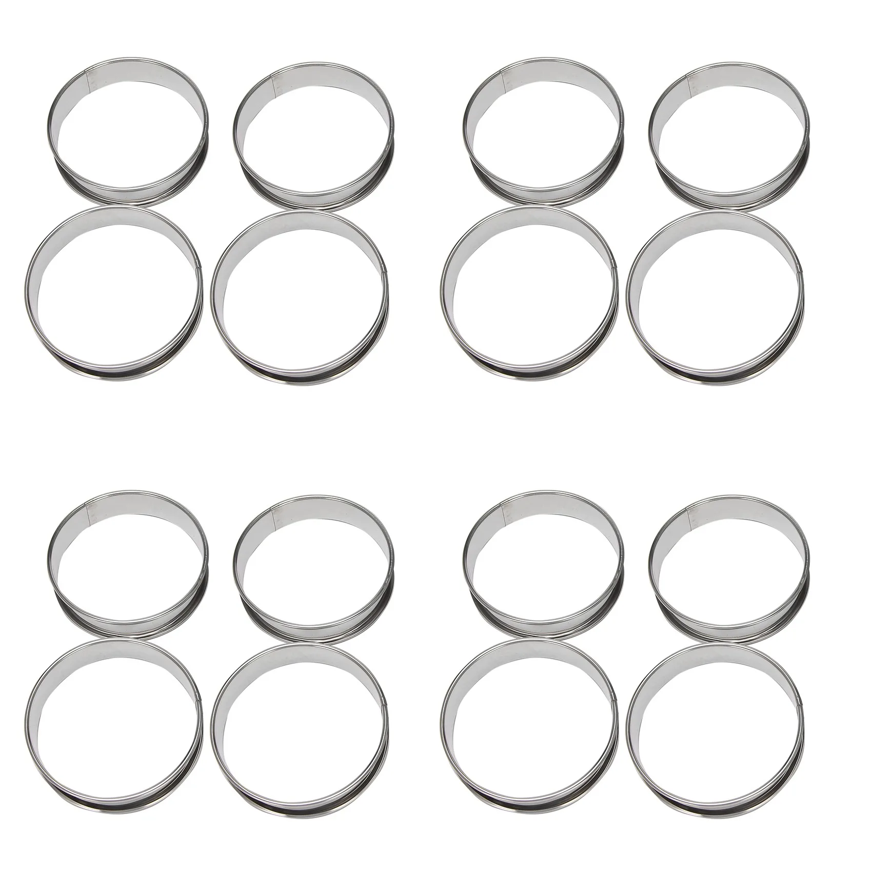 

4-дюймовые кольца для маффинов, кольца для маффинов из нержавеющей стали 40, кольца для маффинов в двойном рулоне, круглое кольцо для маффинов