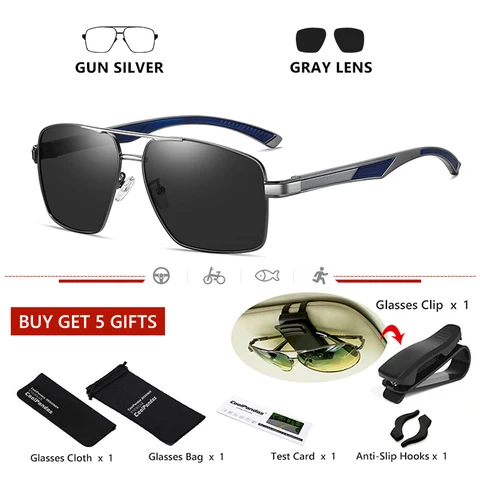Солнцезащитные очки поляризационные для мужчин и женщин, алюминиевые фотохромные солнечные, дневное и ночное видение, для вождения