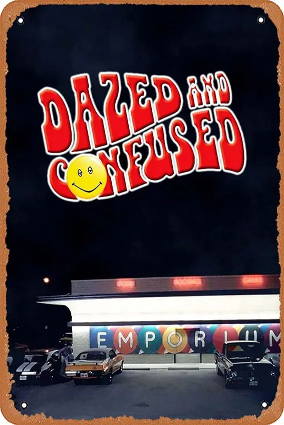 Постер muecddoa Dazed и спутанный 12X8 дюймов винтажный металлический жестяной знак