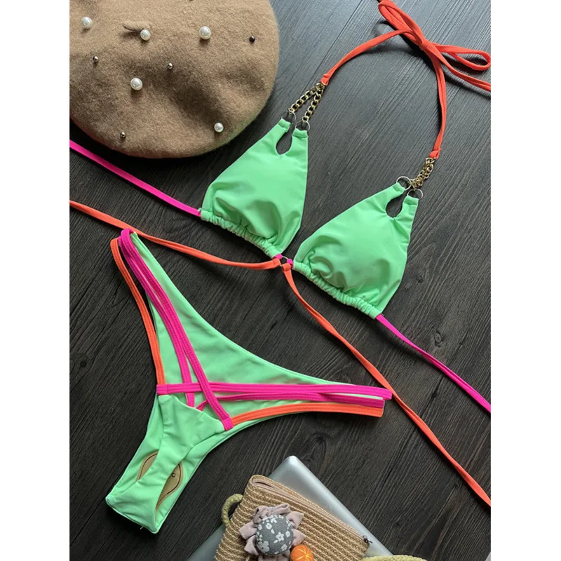 

2023 Sexy Bandeau Bikini Set Women Floral Random Print Bikini Set Push-Up Swimsuit Sandbeach Swimwear Bathing Suit
