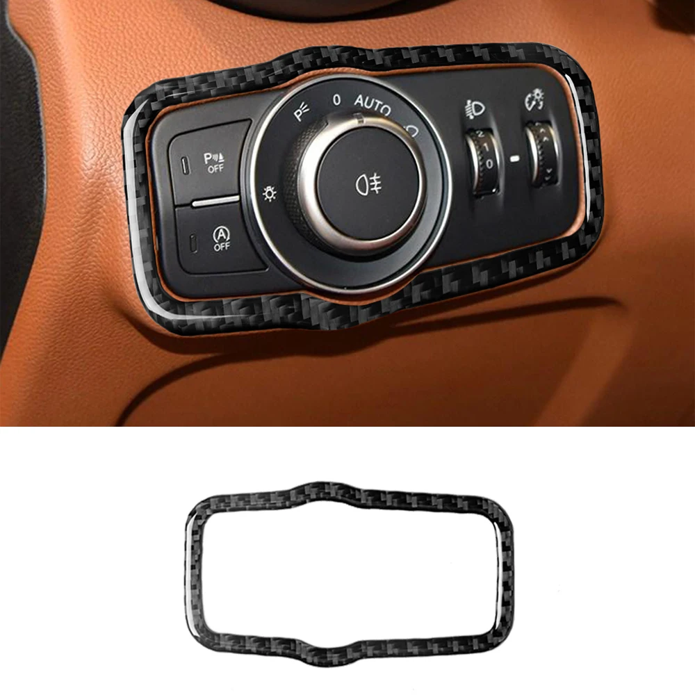 

Headlight Switch Panel Decor Cover Trim Sticker Decal for Alfa Romeo Giulia 2017 2018 2019 Car Interior Accessories Carbon Fiber