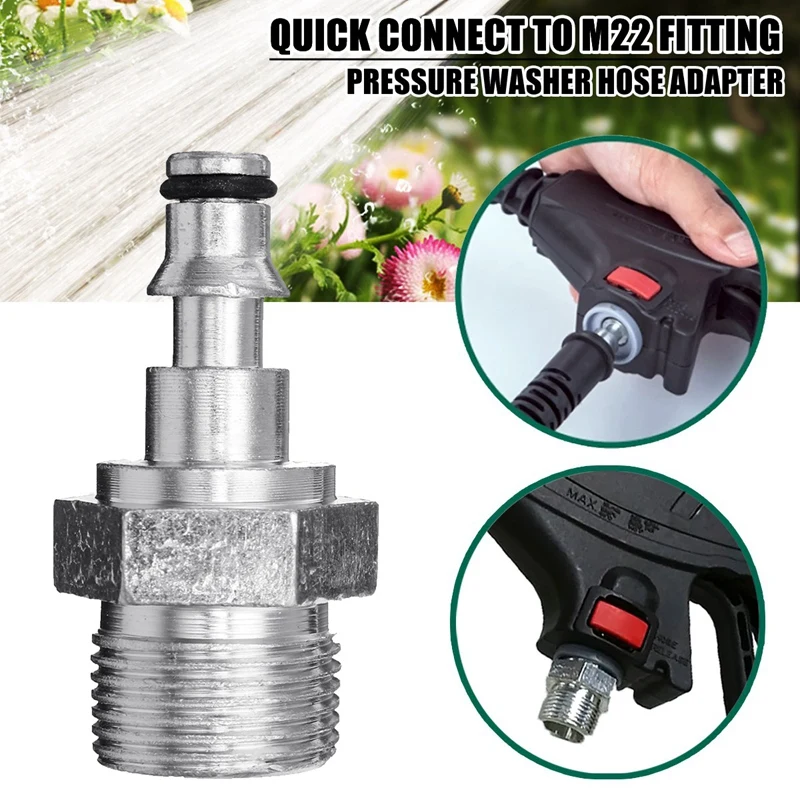 

2X Quick Connection Pressure Washer-Gun Hose Adapter For Lavor Vax,M22 Quick Insertion