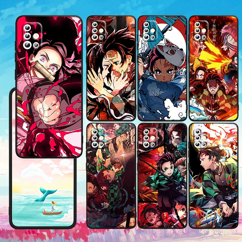 

Demon Slayer Kamado Tanjirou For Samsung A73 A72 A71 A53 A52 A51 A42 A33 A32 A23 A22 A21S A13 A12 A03 A02 S A31 Black Phone Case