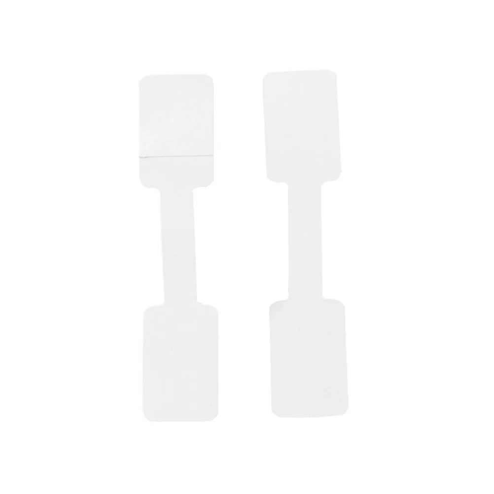 

300 Pcs Circle Necklace Price Tag Tags Rings Label Sticker Size 1 Square Labels White