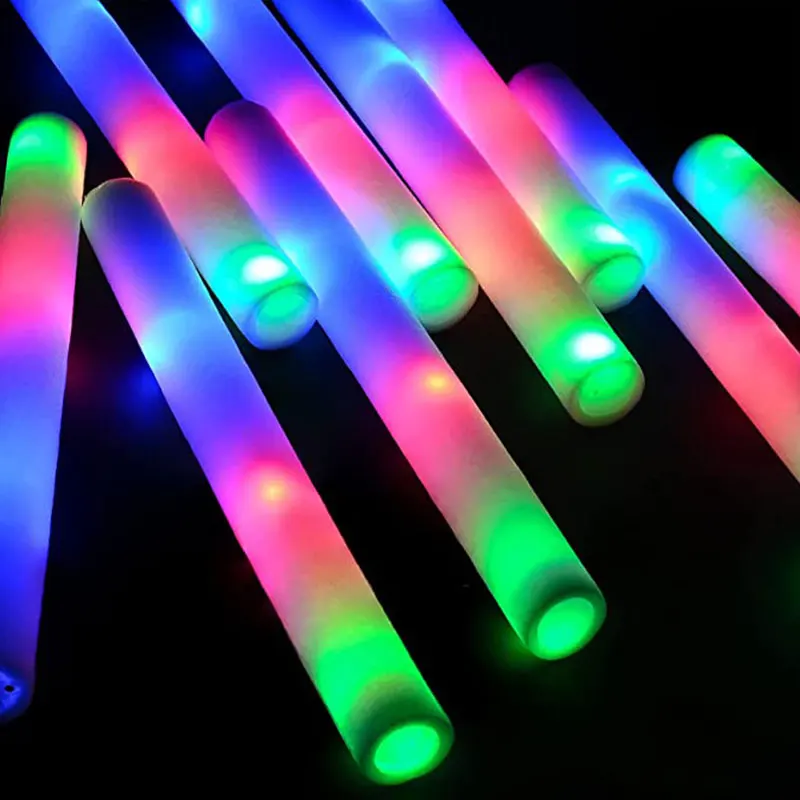 

10/20/30pcs Colorful Sponge Foam Fluorescent Rod Light Stick Party Decoration Props Concert Responding to Aid Flash Stick