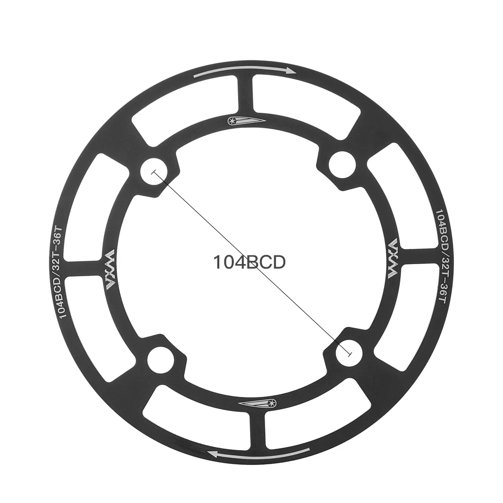 VXM MTB велосипед 104BCD 32T 34T 36T 38T 40T4 2T алюминиевая защитная пластина кривошипа