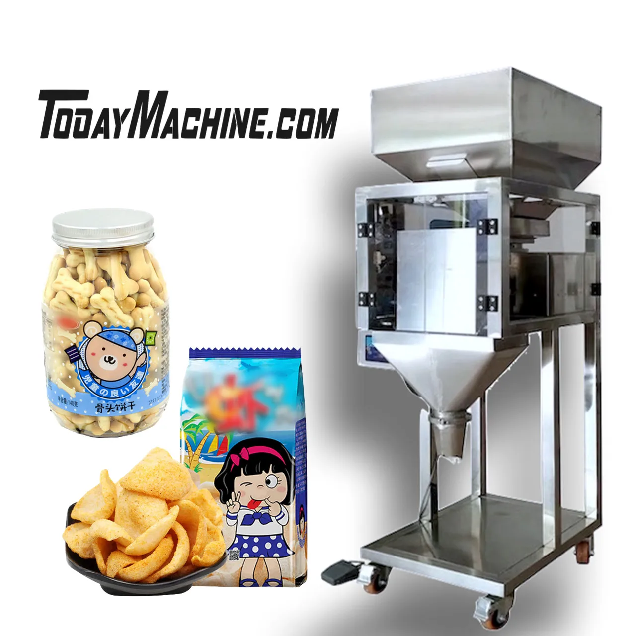 

Linear Weigher Filler For Chocolate Snacks, Seeds, Nuts,Powder, Granule, Corn, Beans