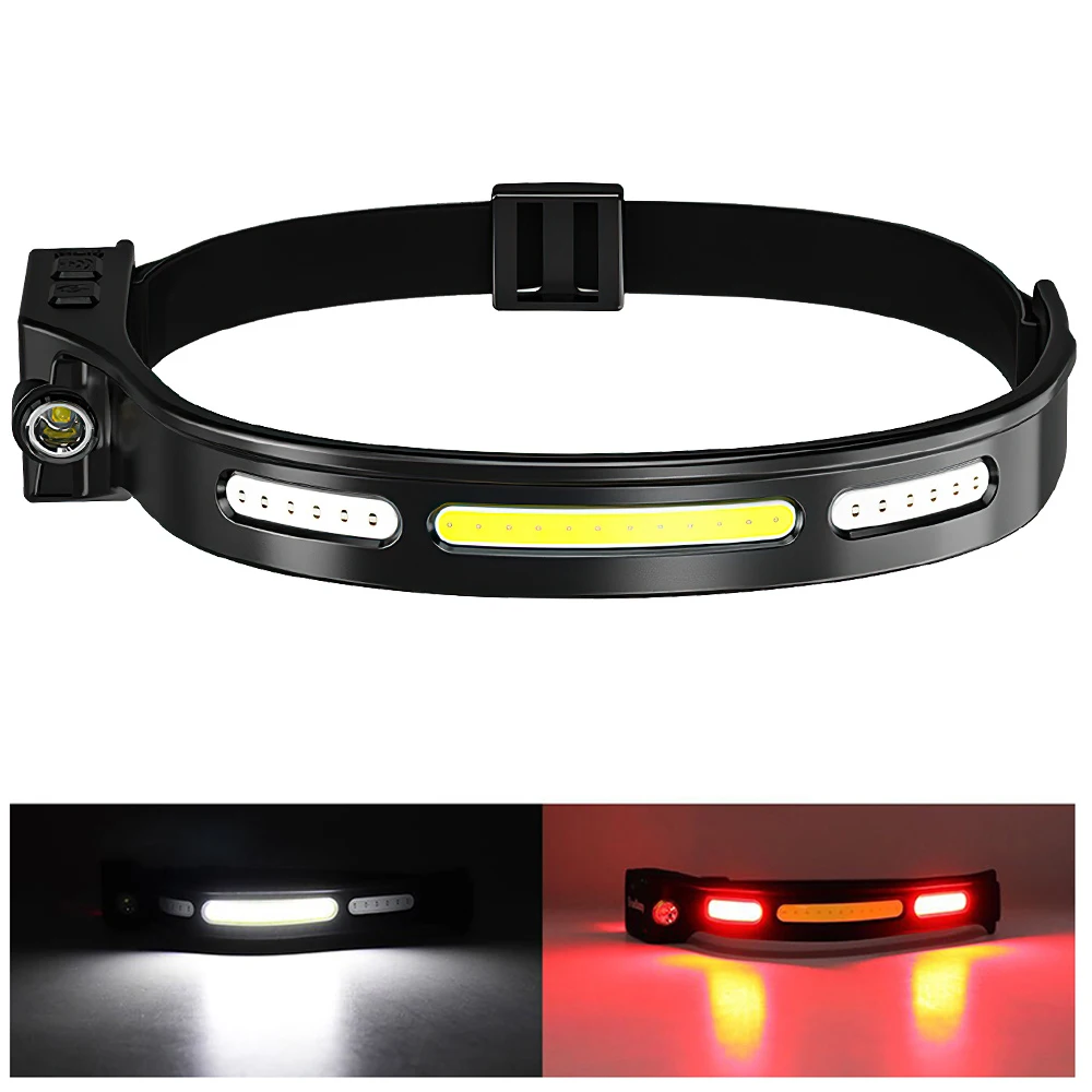 

COB LED Headlamp Induction Powerful Flashlight USB Rechargeable Sensor Head Lamp Outdoor Lighting Camping Headlight Head Torch