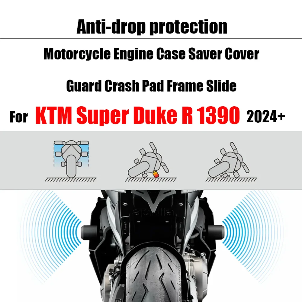 CrashProtection de rendimiento para Super Duke R 1390 2024+ Ползунки для рамы мотокросса Crash Protector