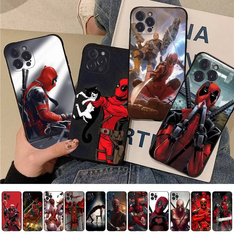 

Disney Deadpool Phone Case For iPhone 14 13 12 Mini 11 Pro XS Max X XR SE 6 7 8 Plus Soft Silicone Cover