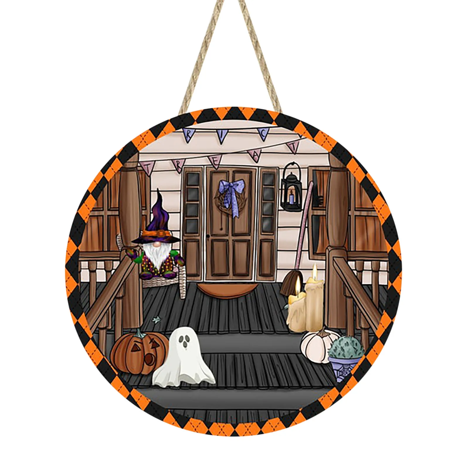 

Хэллоуин деревянные дверные подвесные знаки счастливая искусственная Тыква фотография украшение Хэллоуин подарки