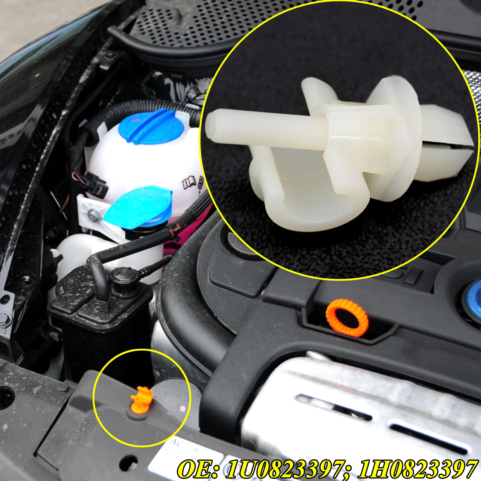 5x для VW Golf Jetta Sharan Beetle Polo Crafter Passat Hood Rod Support Prop Clip Clamp 1U0823397