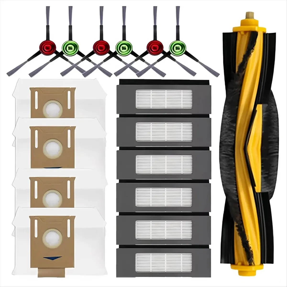 Фото Запчасти для робота-пылесоса Ecovacs Deebot T8 T8 Aivi T8+ T8 MAX Station: роликовые и боковые щетки, мешки для пыли, фильтры (модель A66I) №4