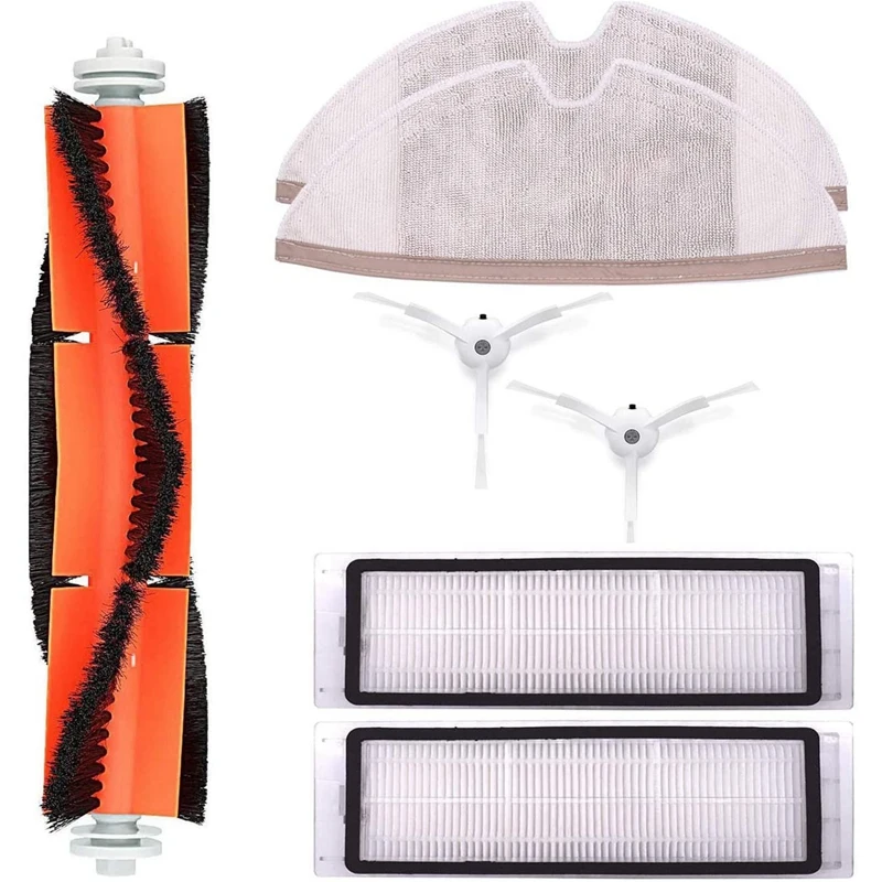 

Replacement Parts Kit HEPA Filters, Side Brushes, Rolling Brush And Mopping Cloth Compatible For Roborock S50 S51 S55 S5