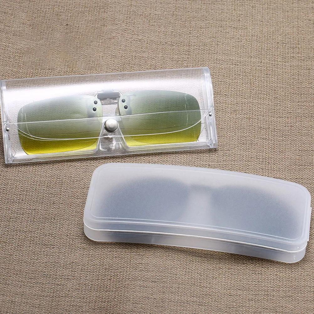 

7 Pcs Universal Transparent Glasses Case Travel Plastic Shot Sunglass Storage Holder Hard Sunglasses
