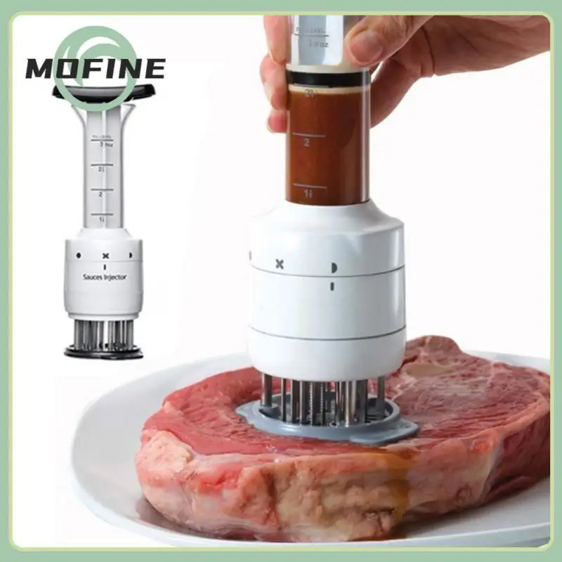 

1PC Meat Tenderizer Needle BBQ Meat Injector Marinade Flavor Syringe Stainless Steel Professional Kitchen Cooking Tool