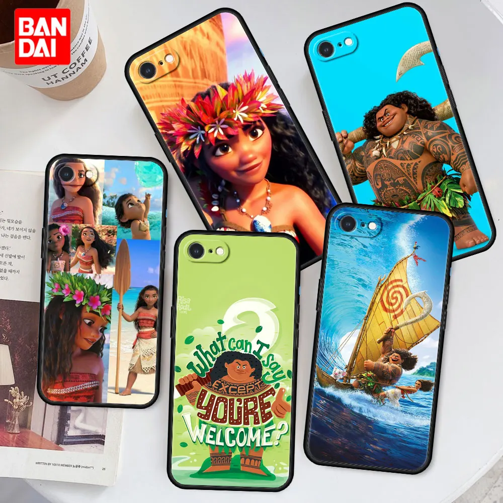 

Cover Case for iPhone 6 6s 7 8 X XR XS Max SE 2020 Plus 6plus 7plus 8plus Bag Capa Armor Phone Soft Disney Moana Princess