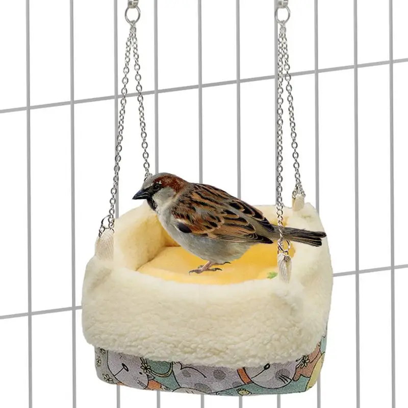 

Soft Bird Nest Parakeet Super Soft Pet Hammock Hangable Bird Nest Cage Bed Winter Warm Plush durable bird supplies products