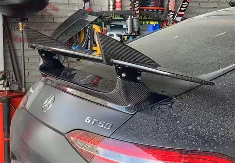 Фото Для GT43 GT50 GT53 GT63: Задний спойлер из настоящего карбона, накладка на багажник, аксессуары для тюнинга автомобиля, комплект для декоративной модификации №4