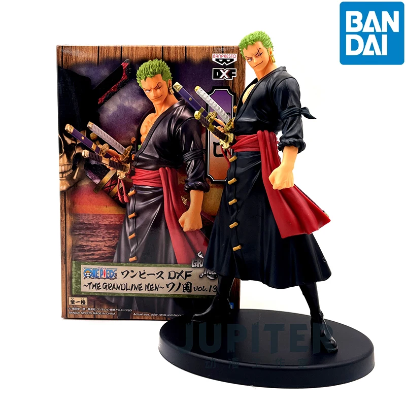 

Оригинальная фигурка BANPRESTO с цельным стемпедом DXF ~ фигурка мальчишника вахой страны ~ ророноа Зоро, игрушка