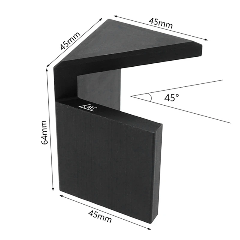 Деревообрабатывающий 45-градусный угловой наконечник прямоугольный круговой