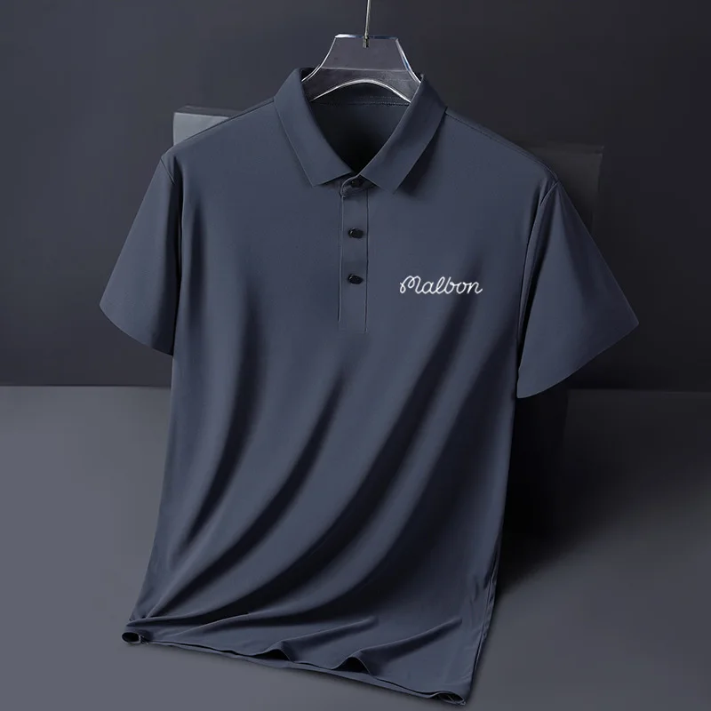 J Lindeberg Golf Shirt for Men Fashion Casual Short Sleeve Summer Ice Silk Breathable Polo T Shirt Sports Tee Male Golf Tops