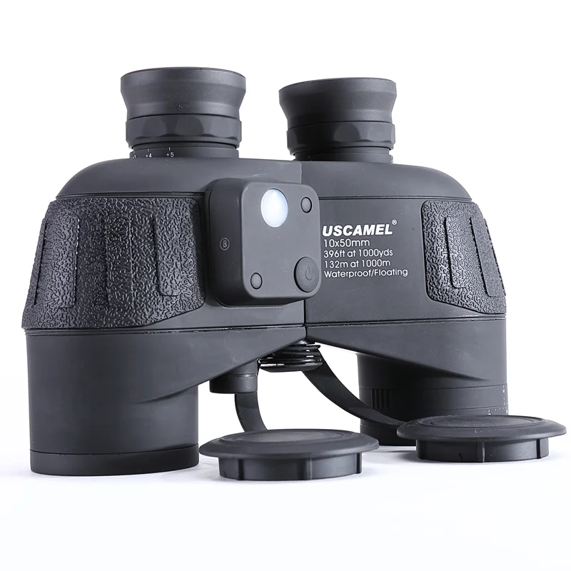 

10x50 Powerful Military Binoculars Waterproof Nitrogen Marine Telescope Rangefinder Compass Navy Coordinate Ranging Night Vision