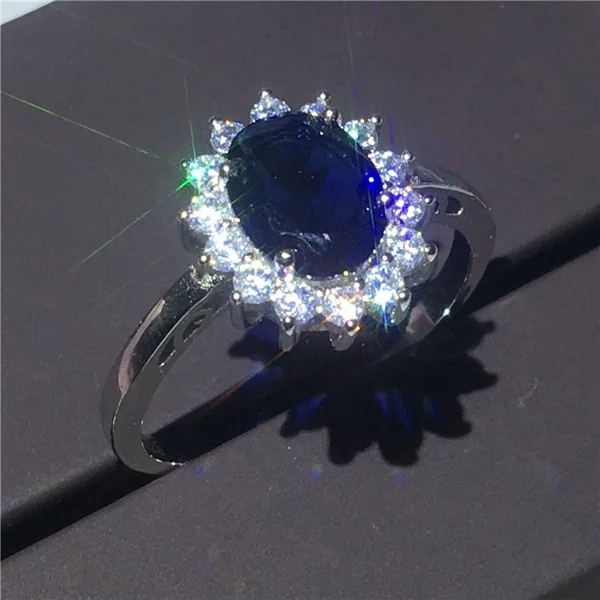 

Delysia King Exquisite Women Elegant Temperament Ring Trendy Lady 2021 Sapphire Engagement Wedding Rings Size (6-10)